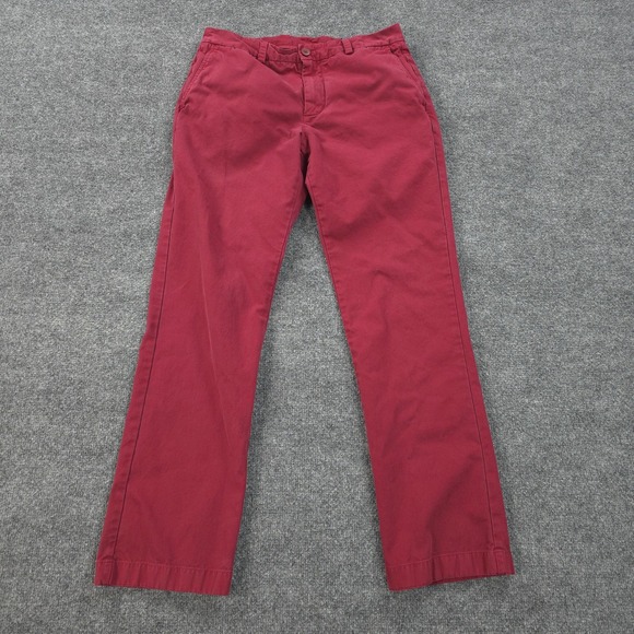 Vineyard Vines Pants Mens 32x32 Red‎ Slim Fit Breaker Pant Chino Casual Preppy - Picture 1 of 13